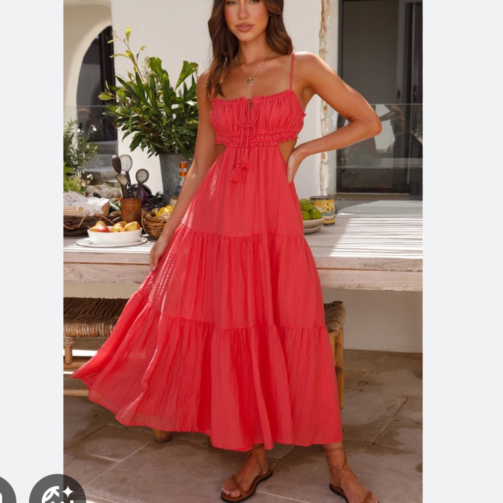 Billy J botique Vella midi dress melon